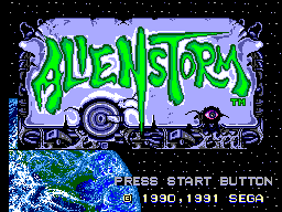 Alien Storm (Europe) Title Screen